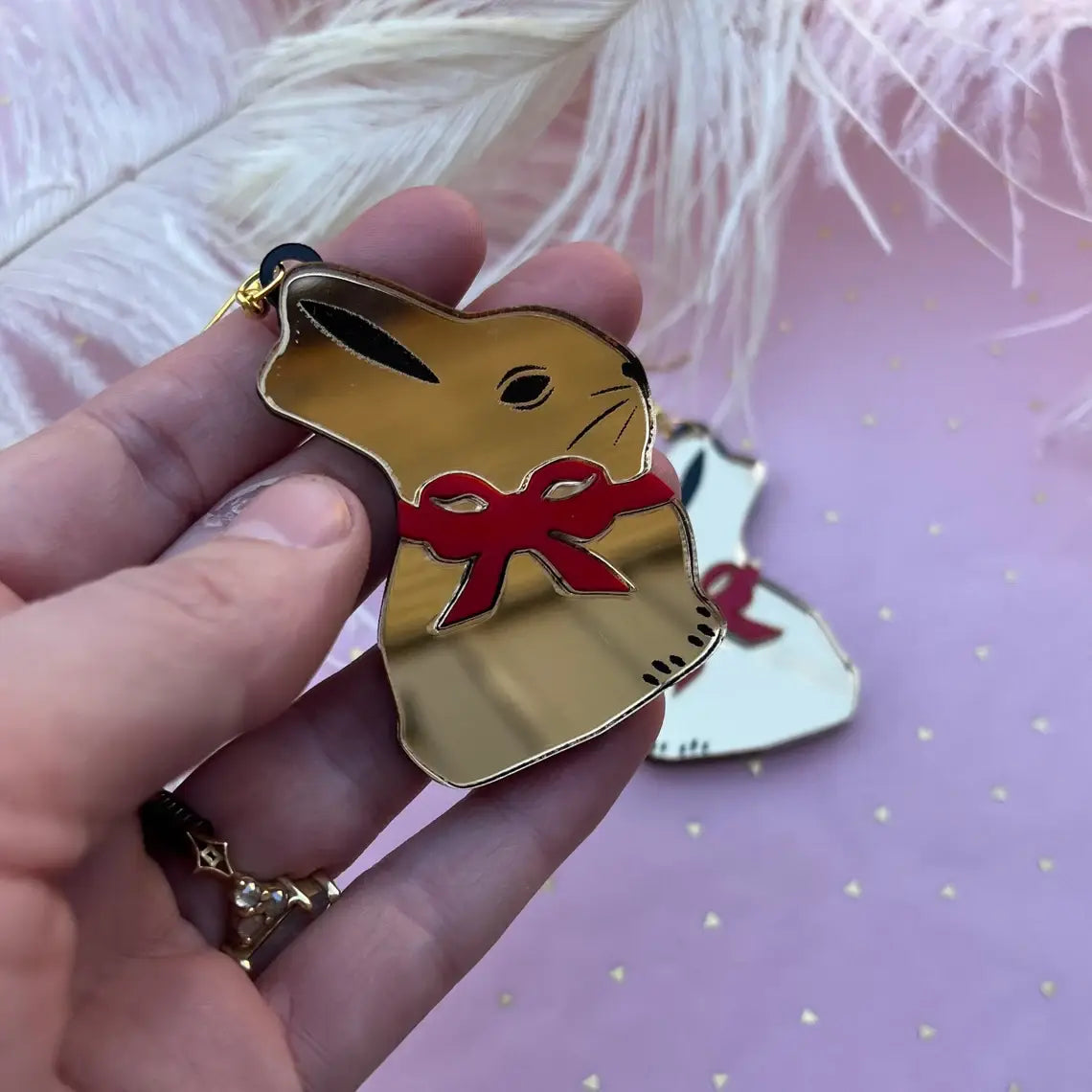 Chocolate Bunny Easter Earrings-4