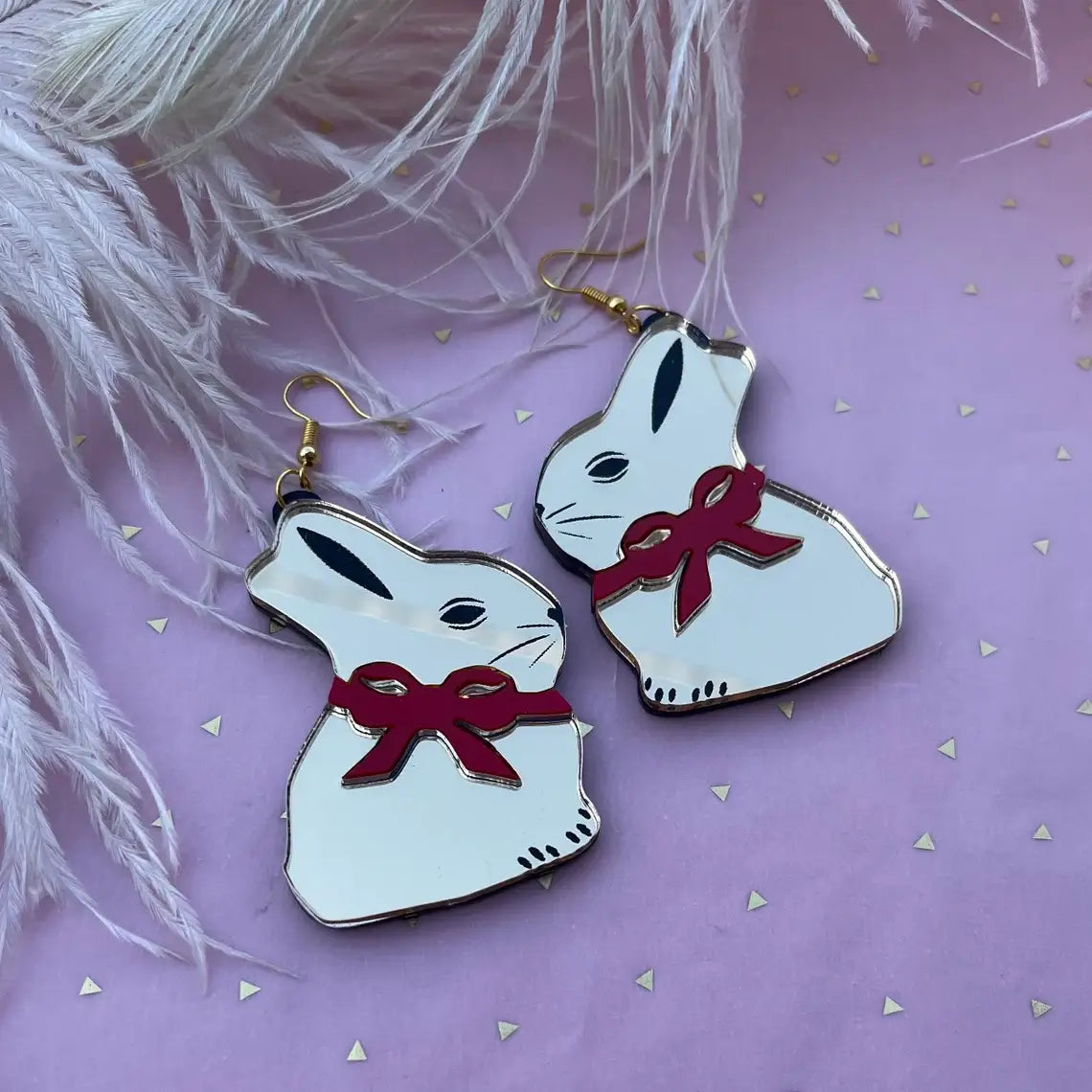 Chocolate Bunny Easter Earrings-2