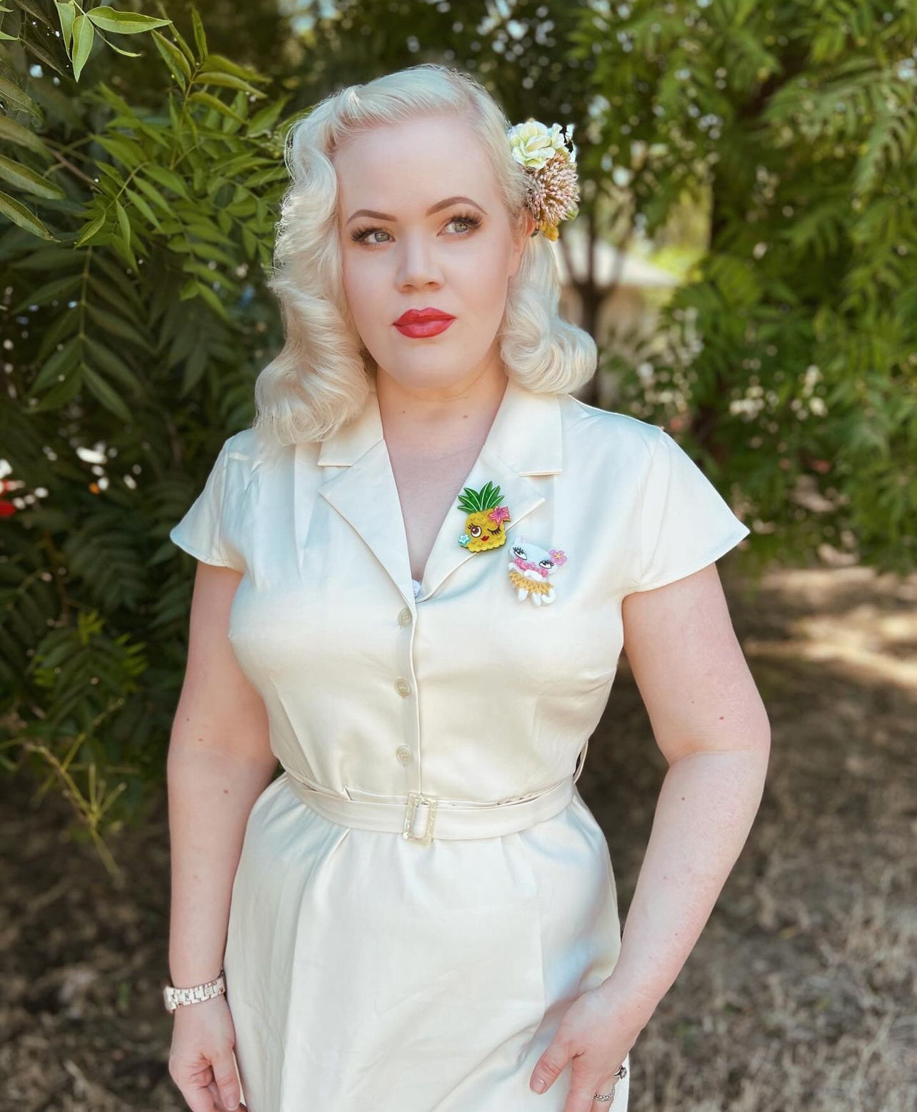 Tiki Hula Kitty Brooch by Miss Fluff x Lipstick & Chrome-2