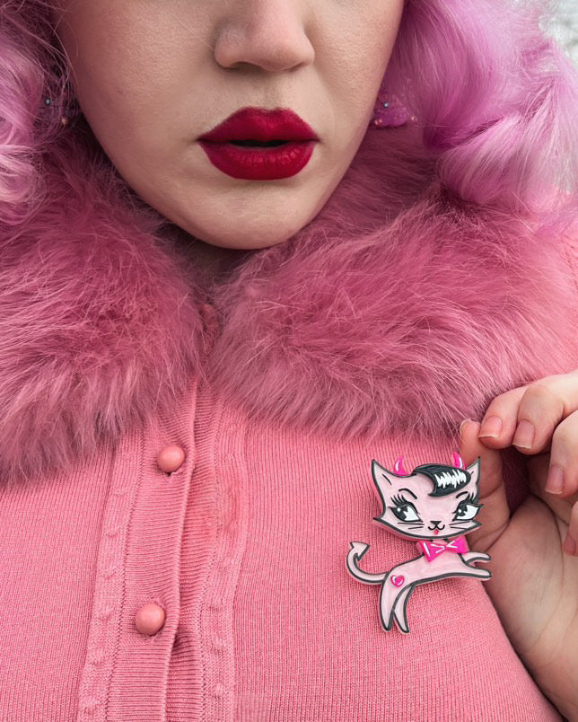 Bad Kitty Brooch by Miss Fluff x Lipstick & Chrome-2