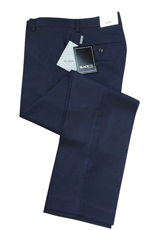 "Bradley" Midnight Navy Luxury Wool Blend Suit Pants-0